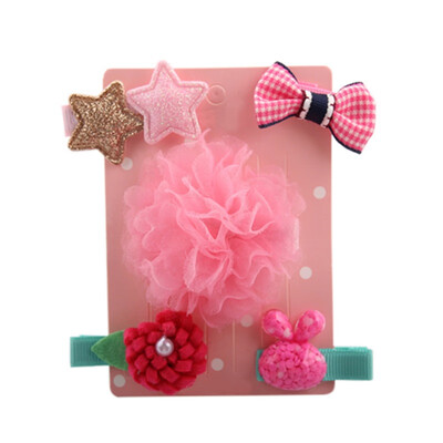

5 Pcs Cute Baby Girls Cartoon Hair Clip Hairpin Toddler Kids Children Hair Accessories Lovely Headwear Set