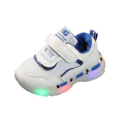 

New Anti-slip Soft Sole Sneakers Walkers Baby Boys Girls Breathable Anti-Slip LED Sneakers Toddler Soft Soled Walkers Shoes