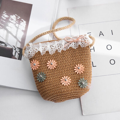 

Baby Small Bag Straw Shoulder Messenger Crossbody Bag Girl Mini For Summer Hot