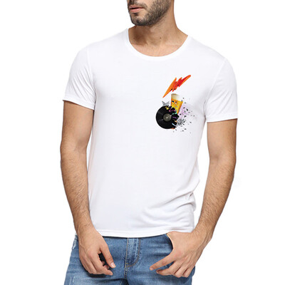 

Toponeto Men Beer Festival Letter Printed Pattern Casual Fashion Lapel Short Sleeve Shirt
