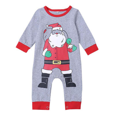 

Baby Rompers fpr girls&boys Christmas Cotton Rompers Full Sleeve Printed Solid Casual Fashion Comfortable Clothing