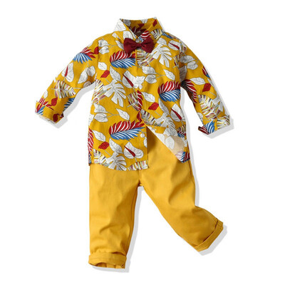 

2019 Kids Boys Spring Autumn Casual Clothes Baby Boy Long Sleeve Striped T-Shirt And Trousers Kids Two-piece Outfit Sets