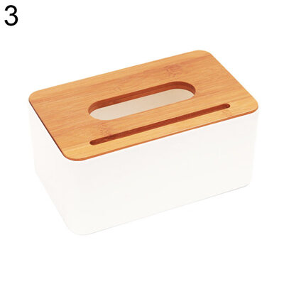 

Wooden Napkin Holder Square Round Rectangle Shape Home Tissue Box Case Dispenser