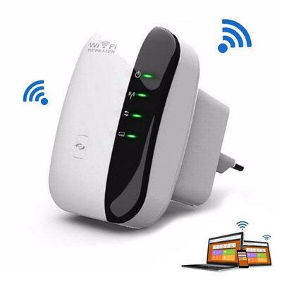 

300Mbps WiFi Repeater Network for AP Router Range Signal Expander Booster Extend Amplifier Dual Port Wireless