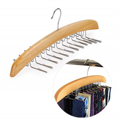 

Multi-functional Wooden Clothes Hangers Rotatable Storage Hangers Cloth Rack Storage Cloth Household Hanger Closet Organizer