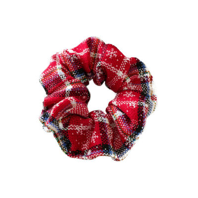 

HOT Christmas Large Intestine Circle Hair Bands Scrunchies Women Hair Ties Girls Ponytail Holder Festival Cloth Hair Accessories