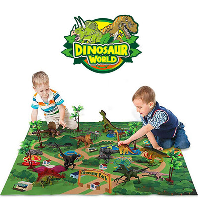 

YIWULAActivity Play Mat Trees Educational Realistic Dinosaur World Christmas Gift Toy