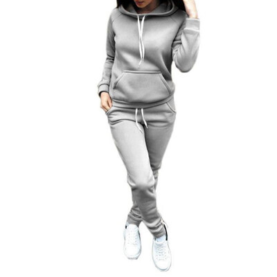 

Autumn Women Set Long Sleeve Hooded Sweatshirts Women Pullover Casual Tops And Casual Pants Women Hoodies Suit W2