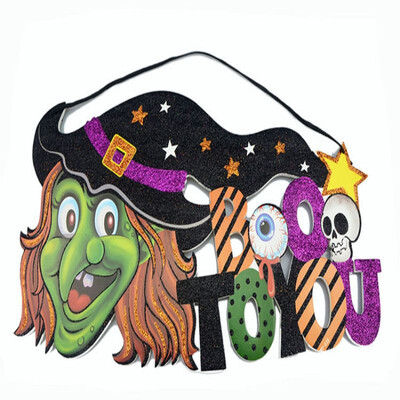 

Halloween Decoration Door Decor Hanging Pumpkin Skull Witch Shape Door Hanger Party Decoration