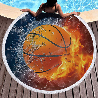 

Gobestart 1 PC Round Beach Pool Home Shower Towel Blanket Table Cloth Yoga Mat