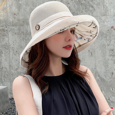 

Hat Lady Summer Sunshade Hat Korean Tide Foldable Sun Hat Lady Summer Travel Sand Hat