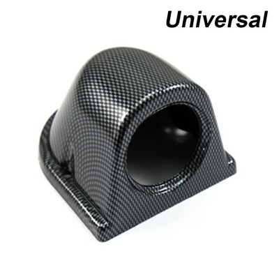 

2 Universal Car Auto Carbon Fiber Single Hole Dash Gauge Meter Holder ABS Part