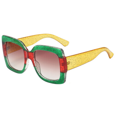 

Women Square Luxury Sunglasses Oversize Unique Clear Female Sun glasses Eyeglasses Big 2018 Brand Designer UV400
