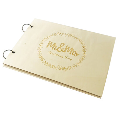 

10 Pages Wooden Wedding Guest Book Lace Decor Personalised Signature Photo Book Signature Guest Books Party Decor Favor