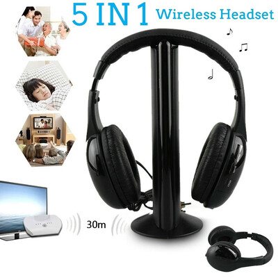 

5 in 1 Wireless Headphones for Computer Headset