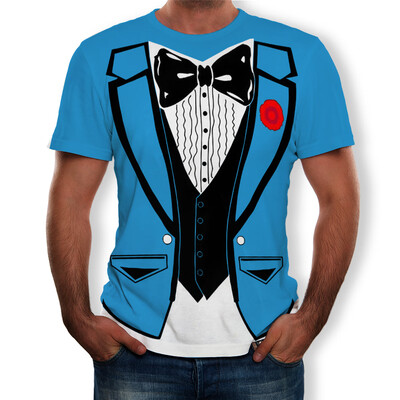 

Mens 3D Print Short Sleeve T-shirt Sports Shirt Tops Casual Summer Fitness Gym