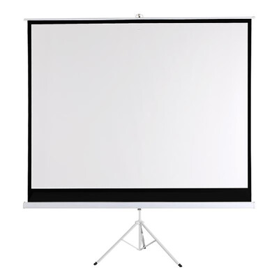 

100-Inch HD Projection Screen Manual Pull Down 100Inch Diagonal Aspect Ratio 11 Projection Screen w Adjustable Length Tripod US