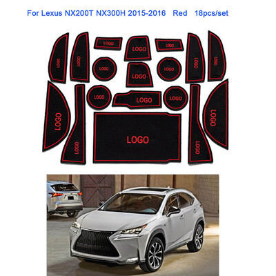 

18pcsset Car Interior Door Groove Cup Holder Non-slip Pad Gate Slot Mat Replacement For Lexus Nx300H 2015-2016
