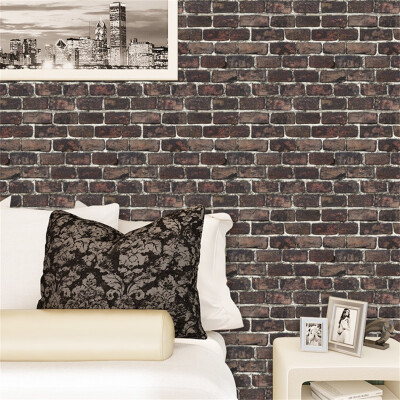 

Gobestart 3D Wall Paper Brick Stone Effect Self-adhesive Wall Sticker Room Decor