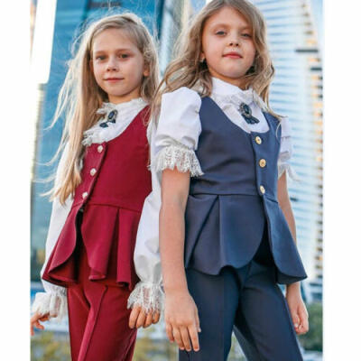 

UK Toddler Baby Girl Kid Suit Party Top Formal Clothes Outerwear Jacket 3PCS Set