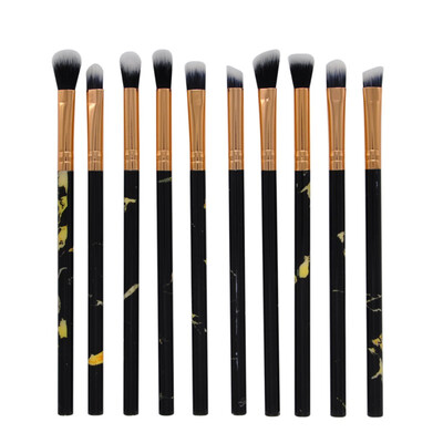 

10PcsSet Professional Marble Eyes Makeup Brushes Handle Eyeshadow Eyebrow Eyeliner Make Up Brush Comestics Tools