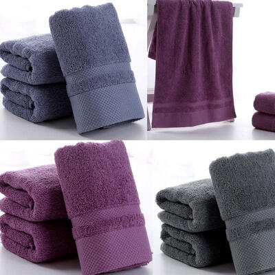 

3Pcs Pure Color Bamboo Fiber Natural Organic Bathroom Hand Face Towel Family Washer