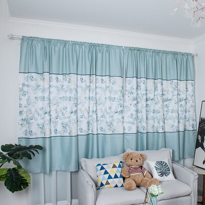

Gobestart Leaves Curtain Tulle Window Treatment Voile Drape Valance 1 Panel Fabric