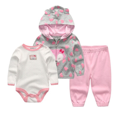 

6Months 9Months Clothing Sets BodysuitsPantsCoat Babywear Baby Girls Clothes Stripe Outwear Baby Boys Clothes Roupa de bebe