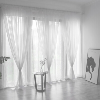 

Toponeto Leaves Sheer Curtain Tulle Window Treatment Voile Drape Valance 1 Panel Fabric