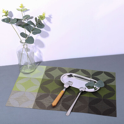 

Toponeto Fashion Pattern Placemat Compatible Crossweave Insulation Washable Table Mat