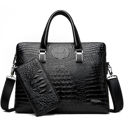 

New pattern fashion Man Soft handle Crocodile grain Handbag&single shoulder bag