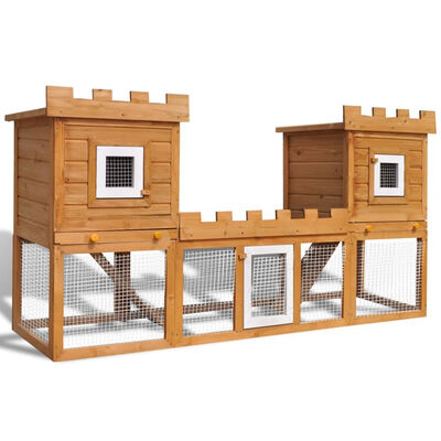 

Outdoor Large Rabbit Hutch House Pet Cage Double House