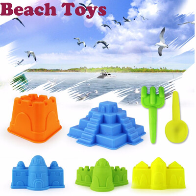 

YIWULA7Pcs Sand Sandbeach Castle Model Kids Beach Castle Water Tools Toys Sand Game
