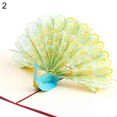 

Peacock 3D Pop Up Greeting Card Christmas Gift Birthday Anniversary Postcard
