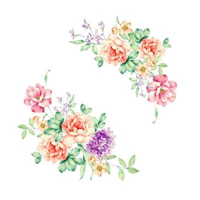 

3020cm New Peony Flower Refrigerator Toilet Stick Home Wall Stickers