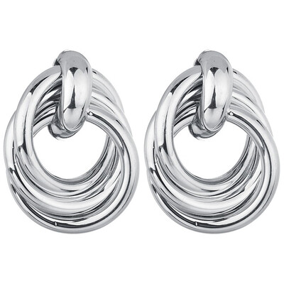 

Gold Silver Color Geometric Circle Hoop Earrings Personality Exaggerated Metal Earrings Fashion Jewelry Wholesale