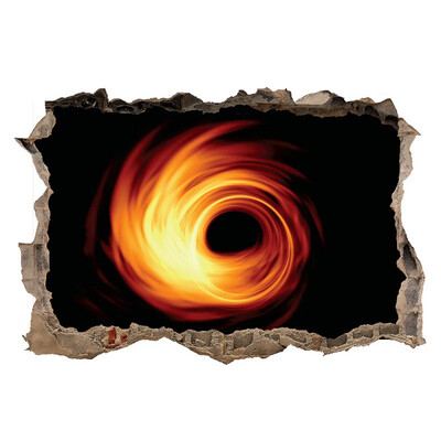 

Art Non-toxic Wall Stickers 3D Broken Wall Starry Black Hole Home Decor Living Room Bedroom Corridor Green Decorative Stickers