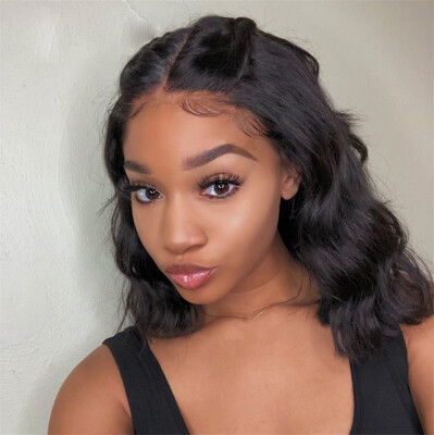 

Tailored Womens Fashion Front lace Wig Short Wave Black Natural Looking Cury Wigs