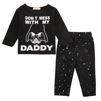 

Newborn Baby Boys Girl Star War Tops T-shirt Long Pants Outfits Set Clothes