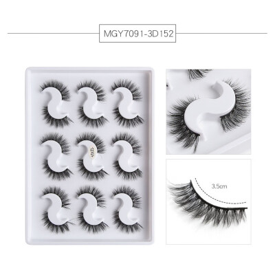 

Gobestart 9 Pairs Of 3D Mink With Soft Long Curly And Warped Many Layer Eyelashes