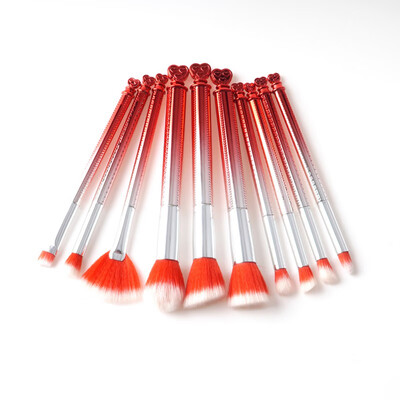 

10 pcs Profession Women Up Brush Set Handle Cosmetic Foundation Eyeliner Eyebrow Lip Brush Up Tool makeup brushes 5