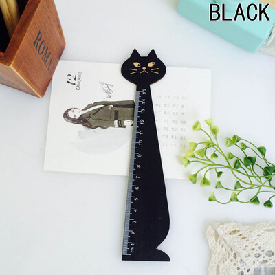 

Cartoon Cat Shape Gift Wood Ruler Straight Ruler Cute School Supplies Stationery for Kids Straight Ruler