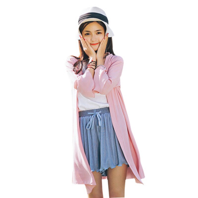

Slim Thin Loose Chiffon shirt summer sun protection clothing Women Casual Flare Sleeve Blouse Cardigan Ladies Long Blouse Tops