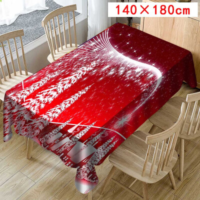 

Tailored Christmas Tablecloth Print Rectangle Table Cover Holiday Party Home Decor