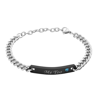 

True Love Couple Bracelets Stainless Steel Bracelets for Women Men Jewelry Gift