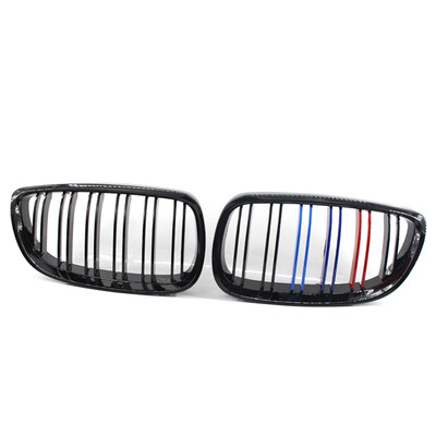 

For BMW E92 E93 3 Series 2006-2009 Gloss Black -color Double Line Kidney Grille