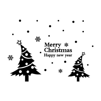 

〖Follure〗New Year Merry Christmas Wall Sticker Home Shop Windows Decals Decor