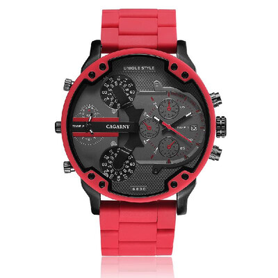 

Cagarny 6830 Quartz Man Watch Unique Fashion Sport Casual Brand Clock Japanese Original Movement Stainless Steel Strap Waterproof