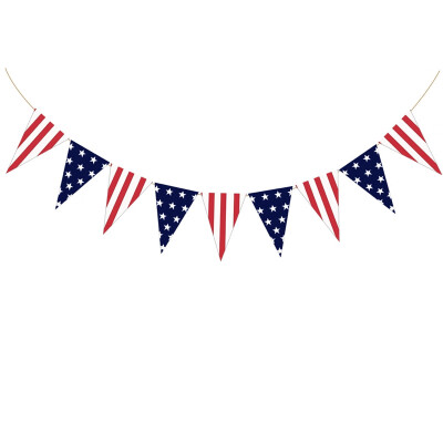 

USA String Pennant Banner Hanging Pennant Banner Garland Patriotic Decorations Kit For Patriotic Events Sports Bars Part