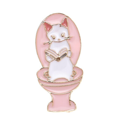 

Cute Cat Enamel Brooch Shirt Collar Pins Jewelry Unisex Brooch Backpack Pins